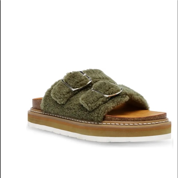 Dolce Vita Laica Fuzzy Buckle Slide Sandal - Picture 6 of 9